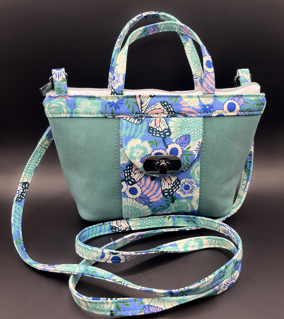 Thumbnail: Butterflies in Teal Mini Purse