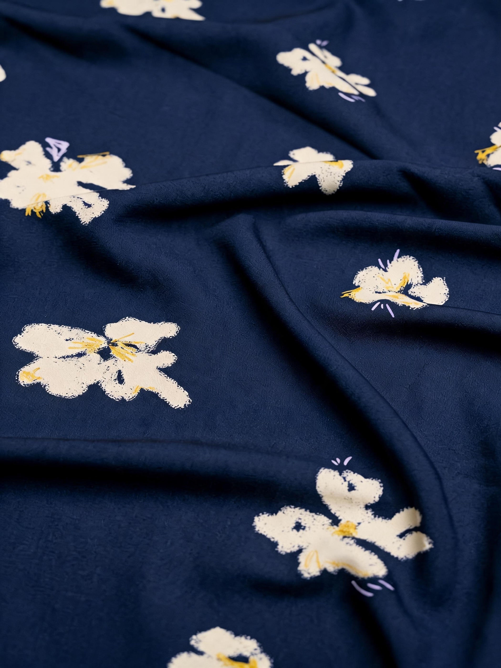Viscose Twill - Chalky Bloom - Dark Blue - Mind the Maker