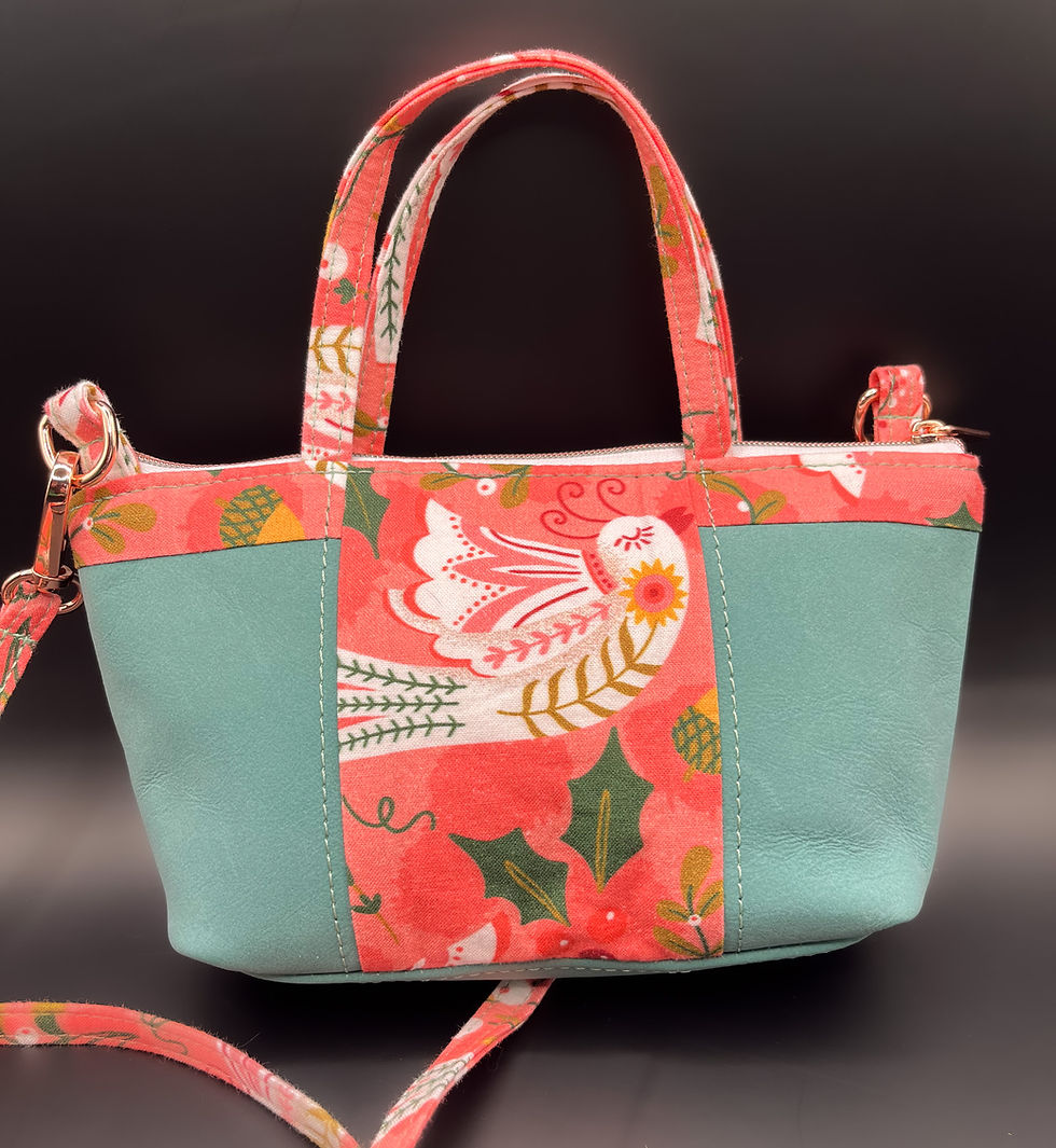 Thumbnail: Lovebirds in Teal Mini Purse