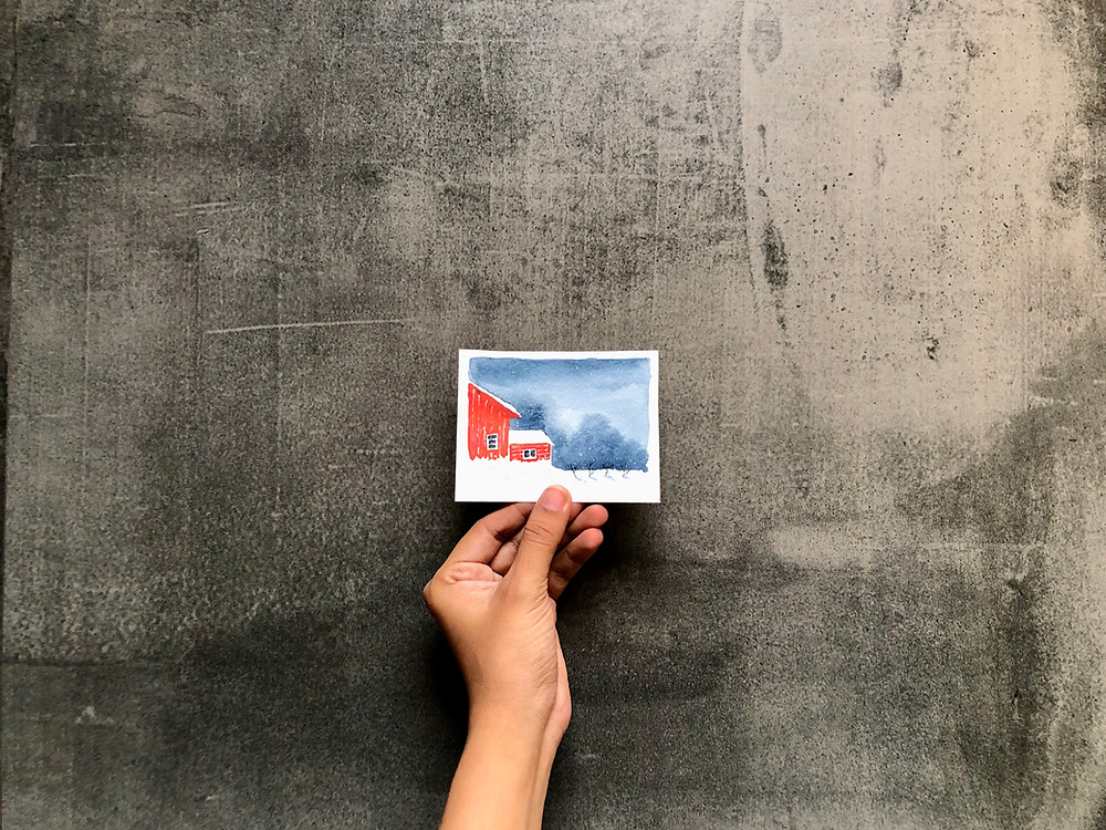 Day 2 of 31 days of mini watercolor paintings