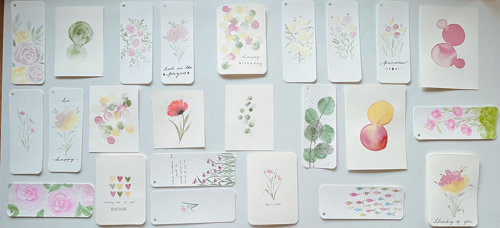 Watercolor paintings by Heli