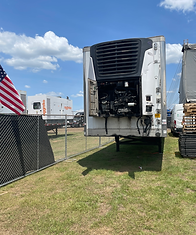 servicing a carrier reefer at an outdoor venue
