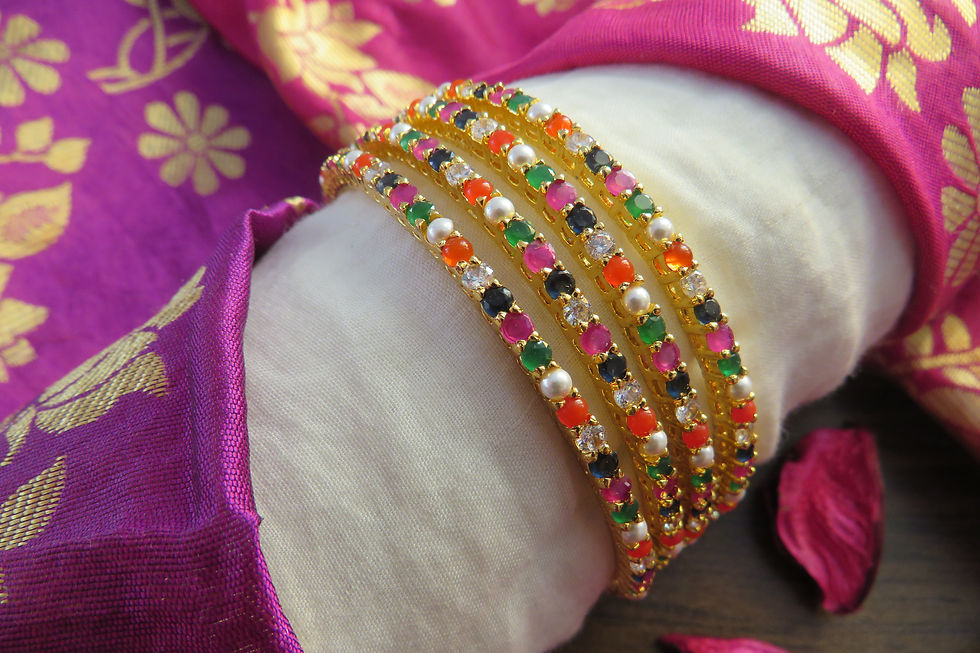 Thumbnail: Navarathan Bangles - Set of 4