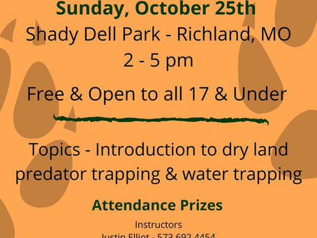 Trapping Clinic, Richland, MO
