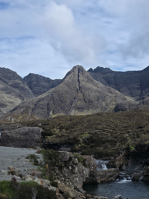 Waterpipe Gully on Sgurr an Fheadain in the Cuillin range