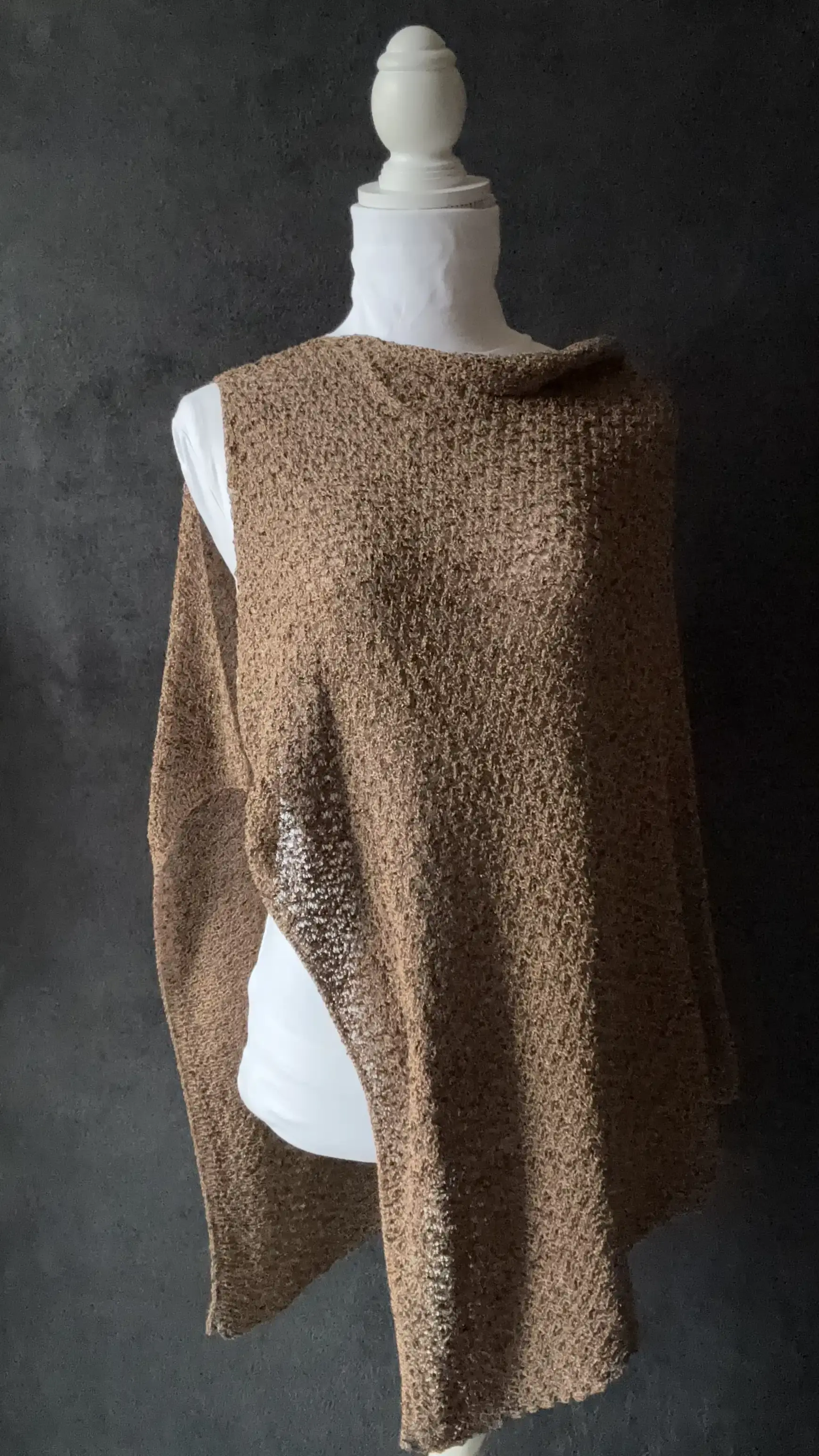 Copri spalle lurex castoro