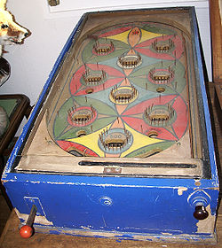 An early pinball game without flippers, c. 1932