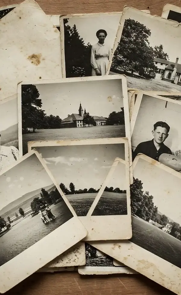 Table With Old Photos