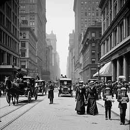 Old B&W Street Scene