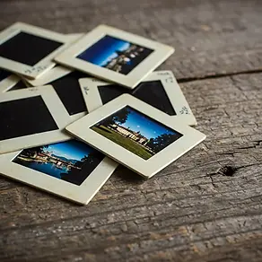 35mm Slides On Table