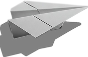 Paper Plane in Flight