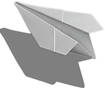 Paper Plane in Flight