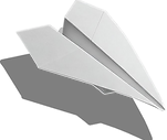 Paper Plane in Flight