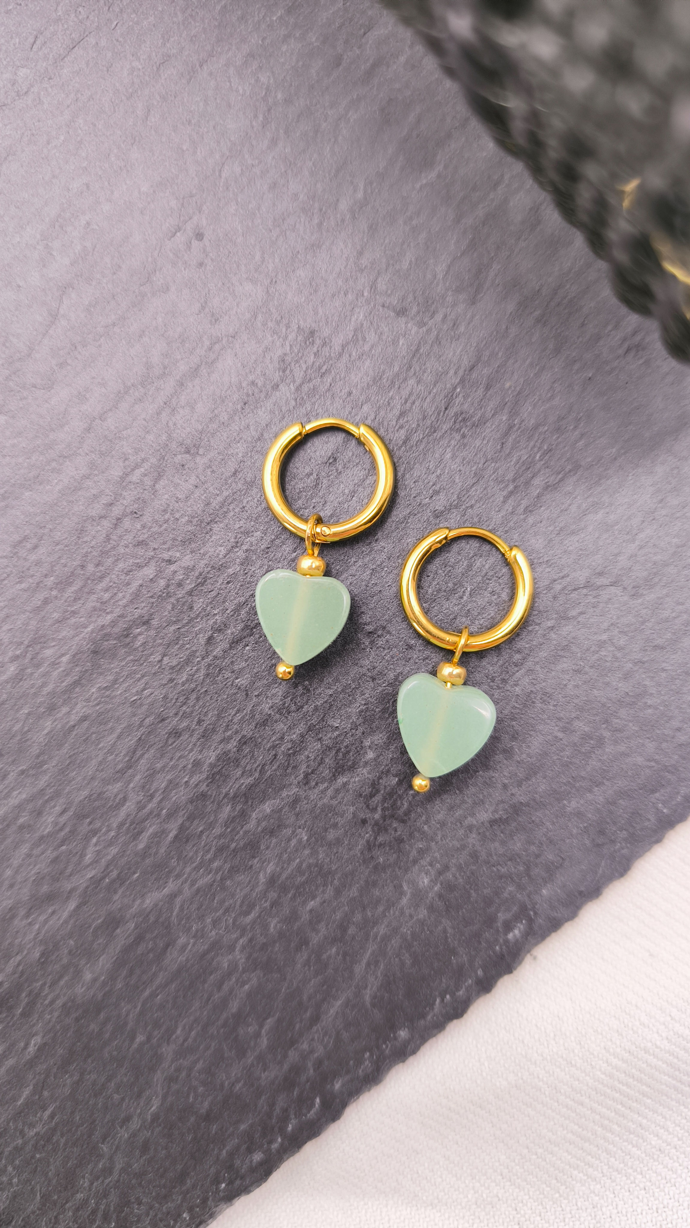 Creolen Herz Aventurin