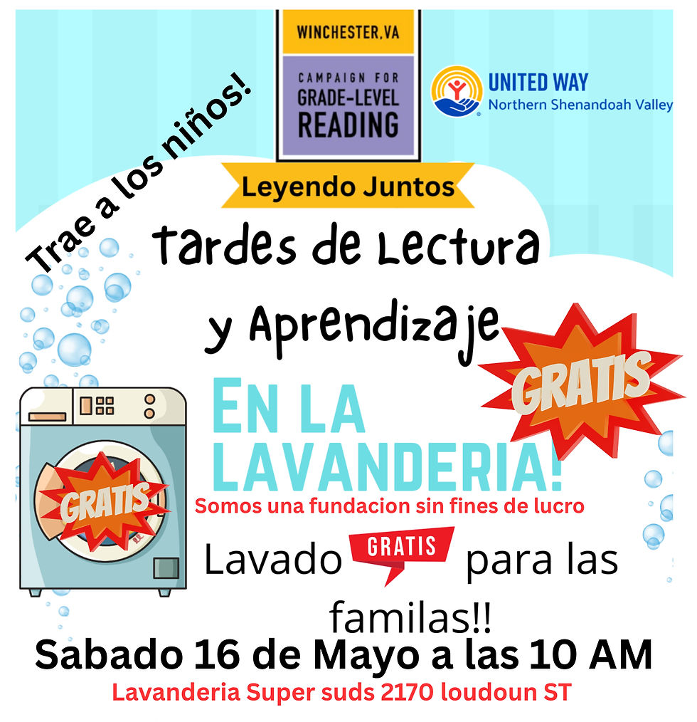 Dia de lavado gratis y lectura para las familias!!
