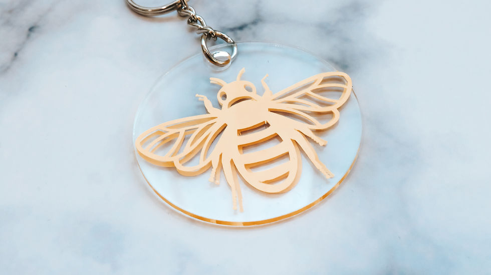 Thumbnail: Honeybee Yellow Keyring