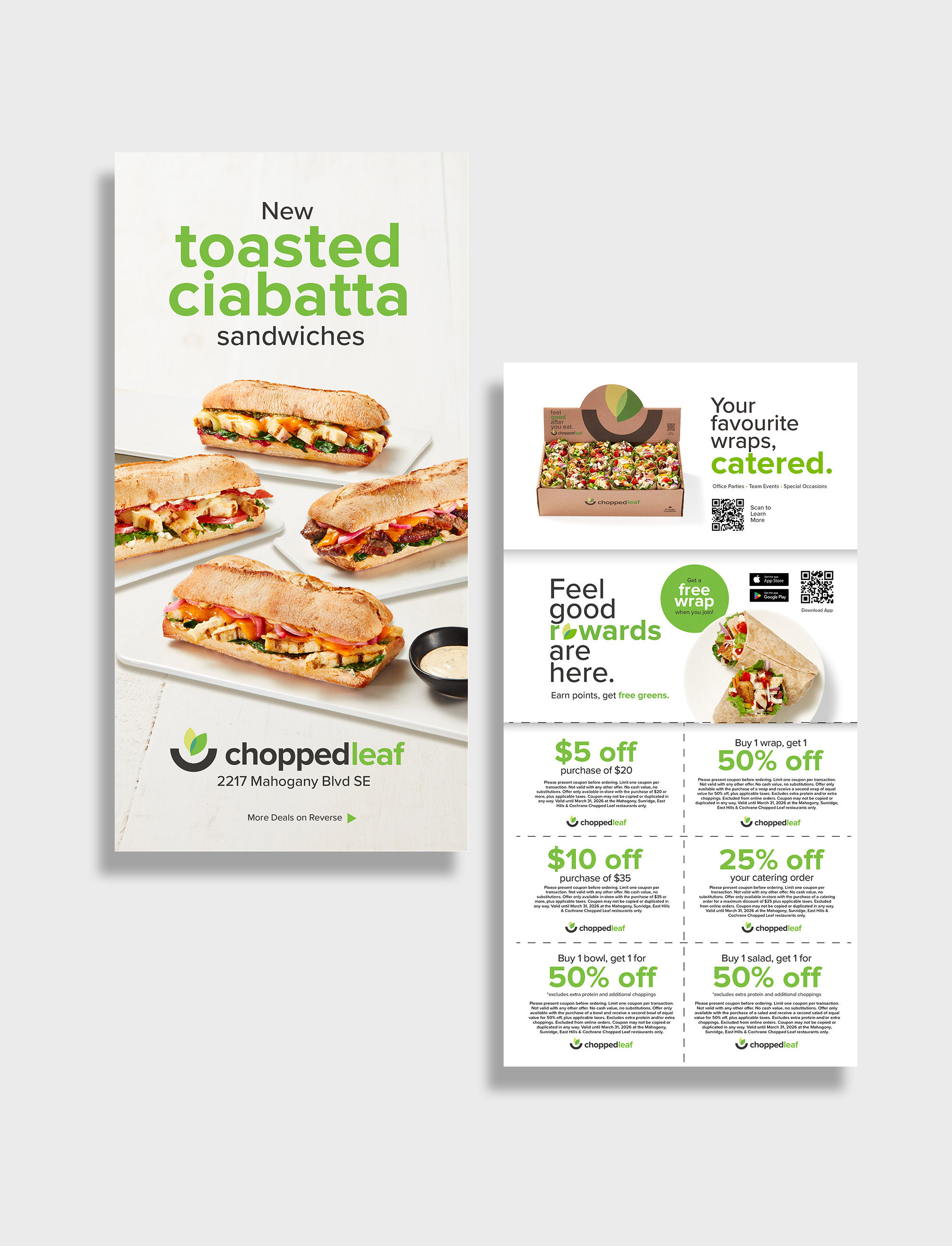 Toasted Ciabatta Sandwiches Direct Mailer