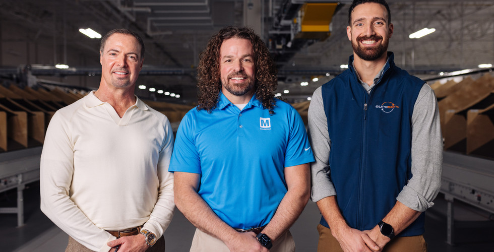 (From left) Doug Schuchart, Global Intralogistics Industry Manager, Beckhoff; Matt Bell, VP of Outbound Operations, Mouser Electronics; Scott Eisenberg, Regional Sales Manager and Marketing Lead, EuroSort