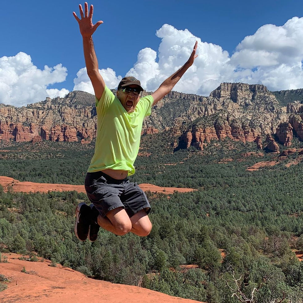 Jim jumping in Arizona