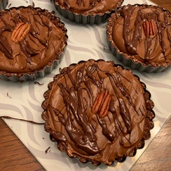 Sweet Potato Chocolate Mini Pies in mini tart forms