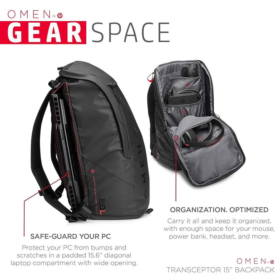 HP OMEN Transceptor 15 Rolltop Backpack - Image 2