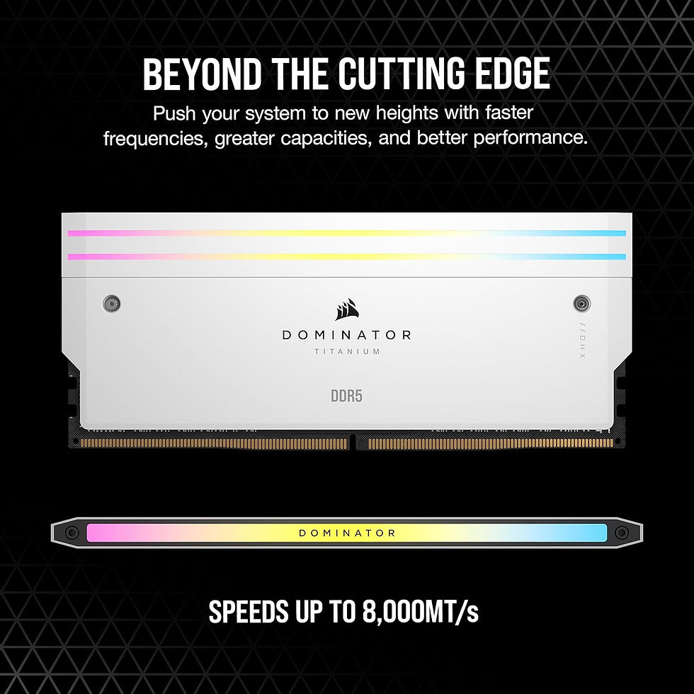 Thumbnail: CORSAIR DOMINATOR® TITANIUM RGB 32GB (2x16GB) DDR5 DRAM 6000MT/s CL30 Ram- White