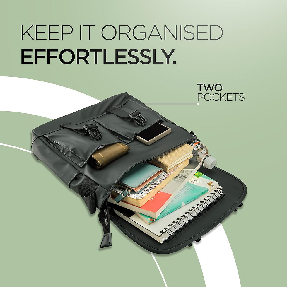 थंबनेल: Acer Stylo Premium 14" Green Color Sling Bag | Water Resistent Polyester | Styli