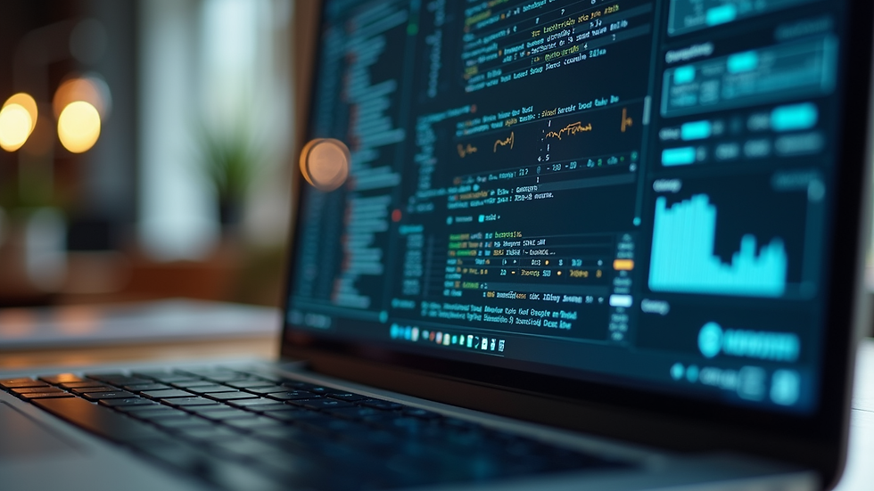 Close-up view of a laptop screen showing diagnostic software interface