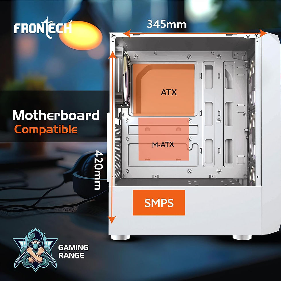 Thumbnail: FRONTECH WAR Machine FT-4350 Gaming Computer Cabinet with 4x120mm LED Fans