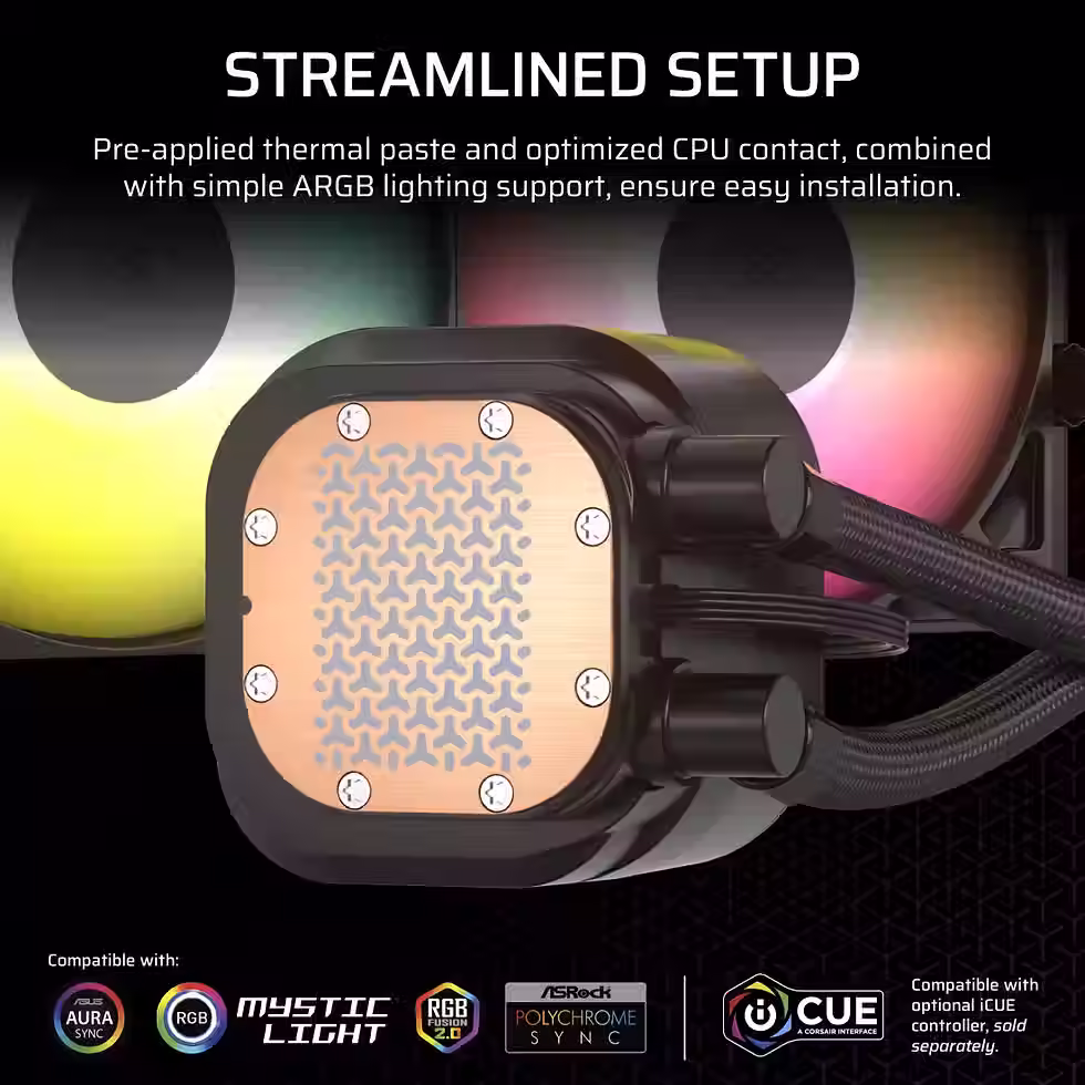 Thumbnail: Corsair NAUTILUS 240 RS ARGB Liquid CPU Cooler
