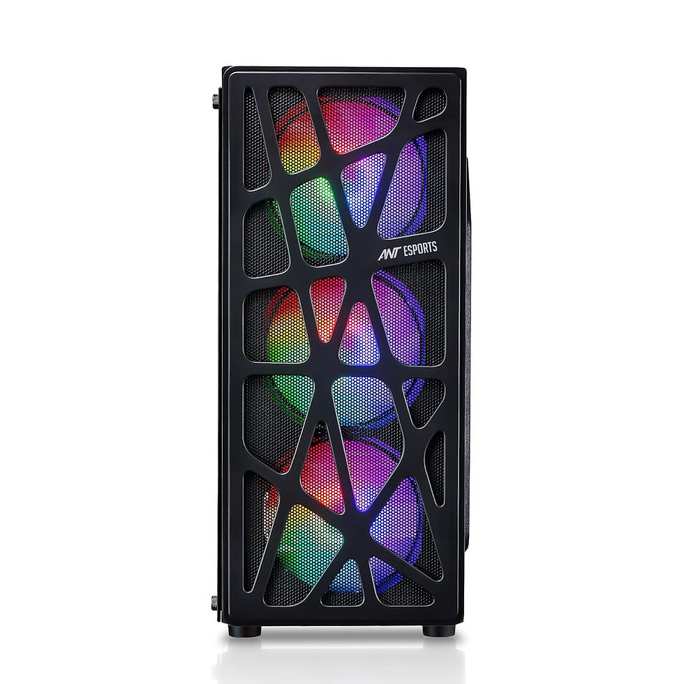 Thumbnail: Ant Esports Elite 1100 Mid Tower ATX* , M-ATX, ITX Black Cabinet 4x120mm Fans