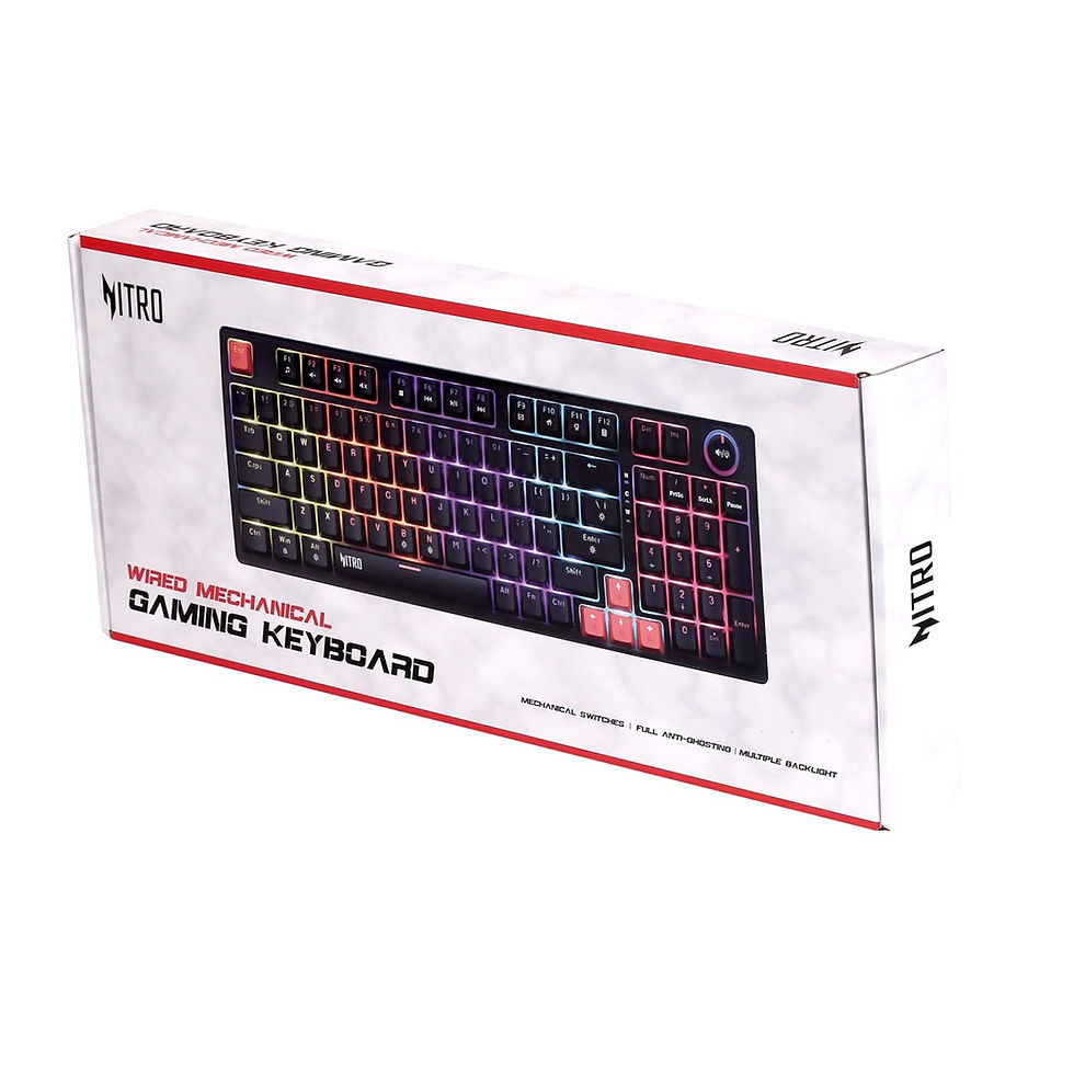 Thumbnail: Acer Nitro G Wired Mechanical Gaming Keyboard |98% Layout with Multifunctionknob