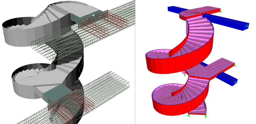 Parametric Feature Staircase for Etobicoke Civic Centre.