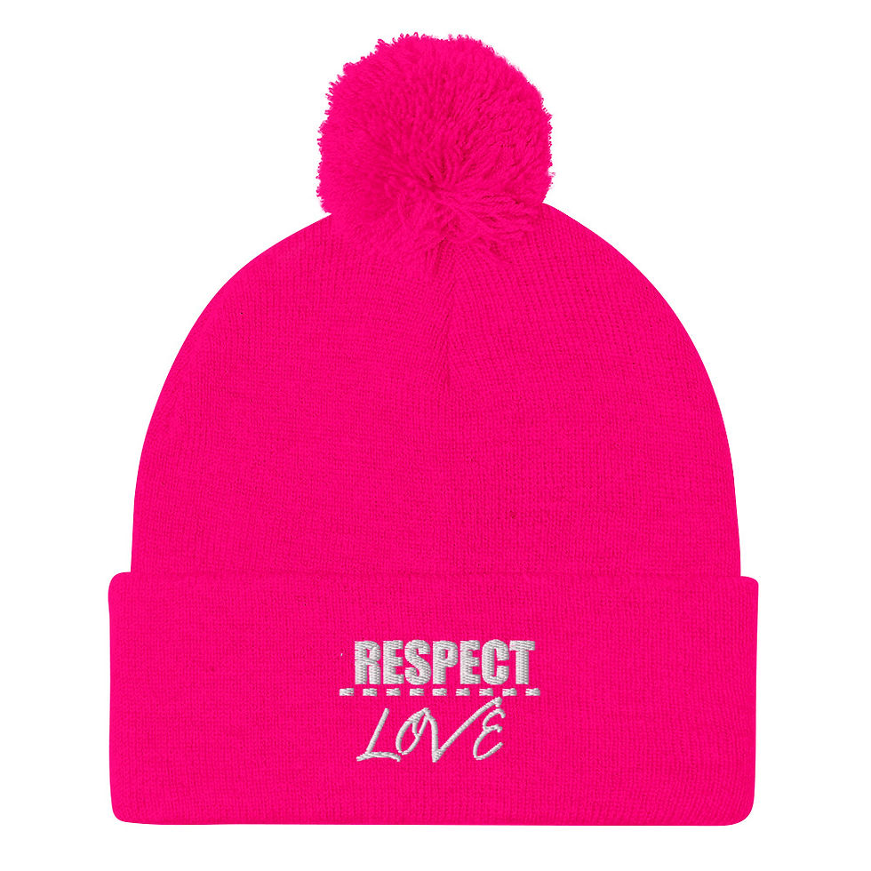 Thumbnail: Respect Over Love Pom-Pom Beanie