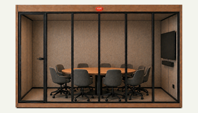 8 person acoustic privacy pod meeting booth