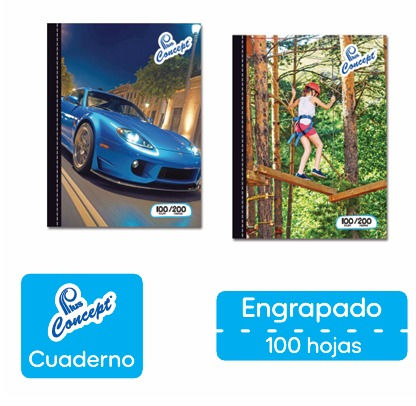 Cuaderno Concept D'Lux engrapado 100 hojas