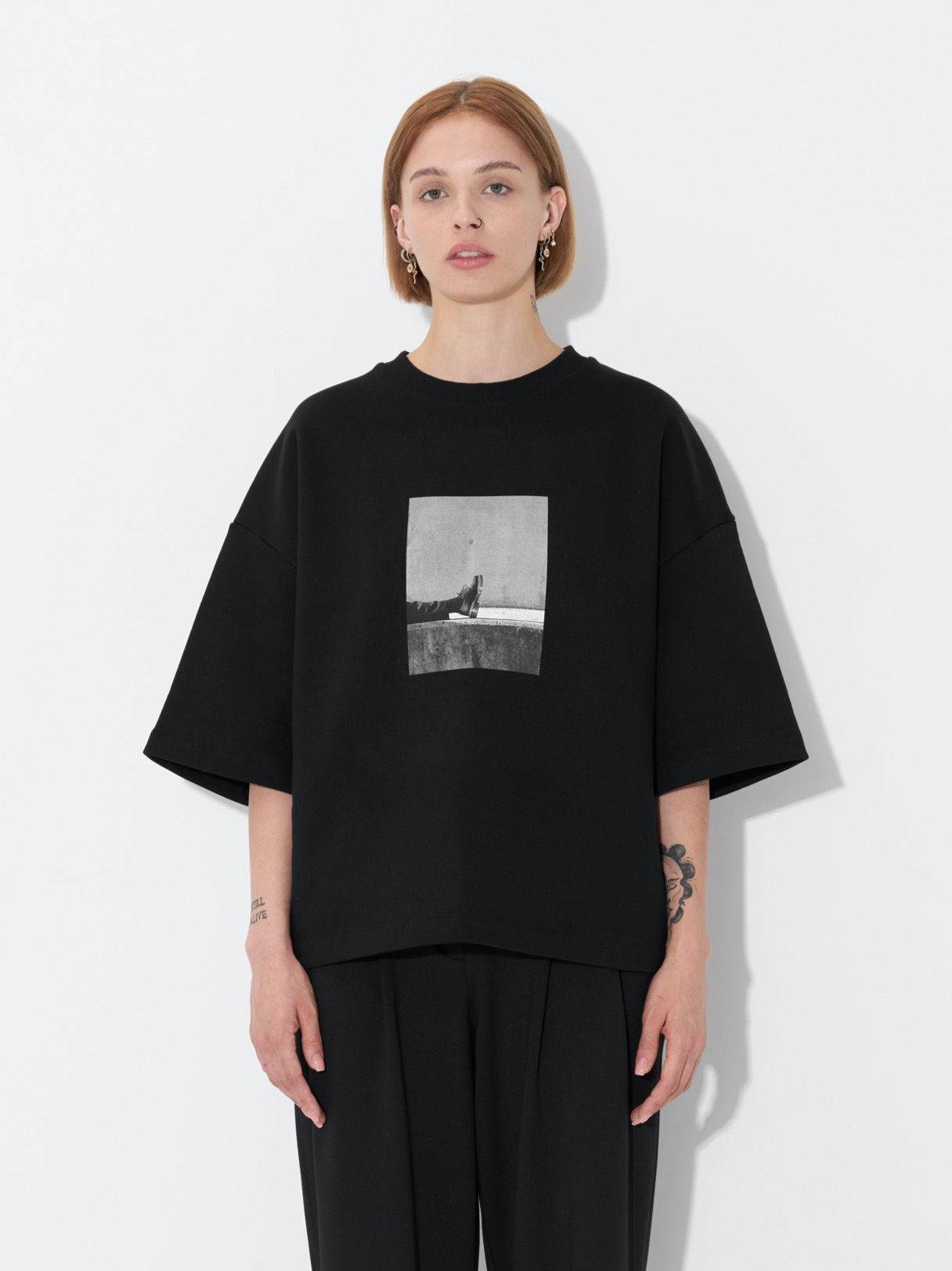 short sweatshirt with print #4