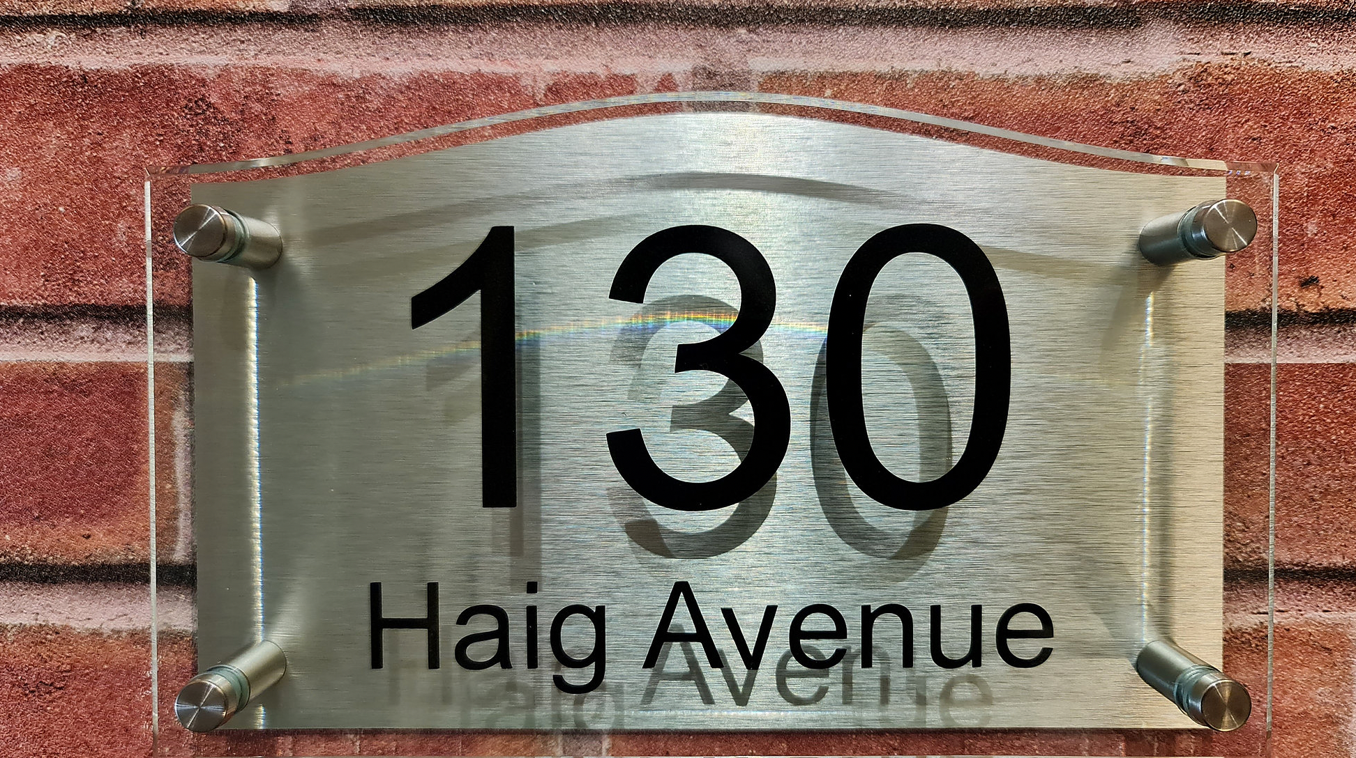 Top Curve House Name Plaque