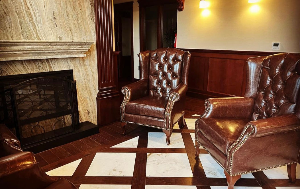 Chairs in the lounge area of Tacoma, WA law offices. 