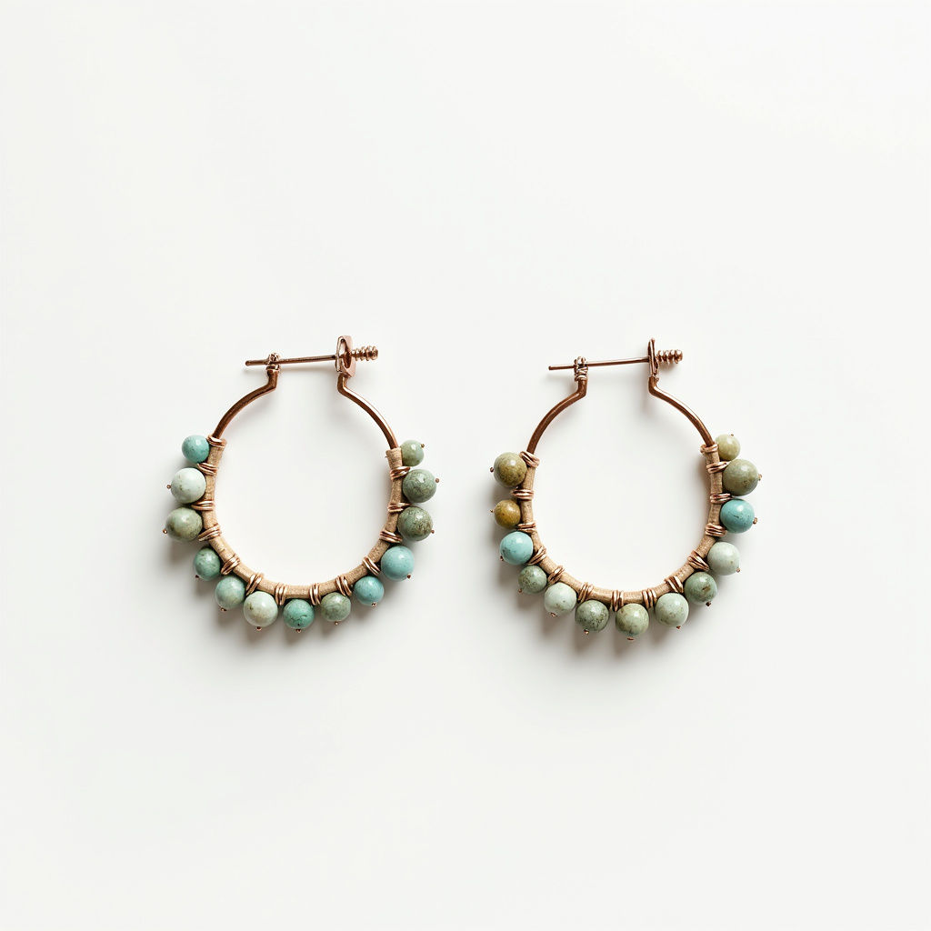 Beaded Hoop Earrings