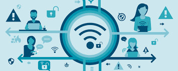 Wifi logo, multiple people using it