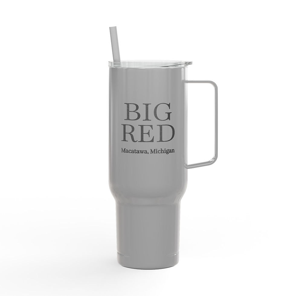 Thumbnail: BIG RED Engraved 40oz Insulated Tumbler with Lid