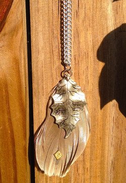 Silver and Feather Necklace