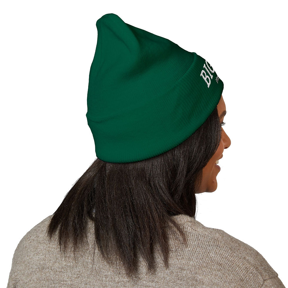 Thumbnail: BIG RED Embroidered Cuffed Beanie