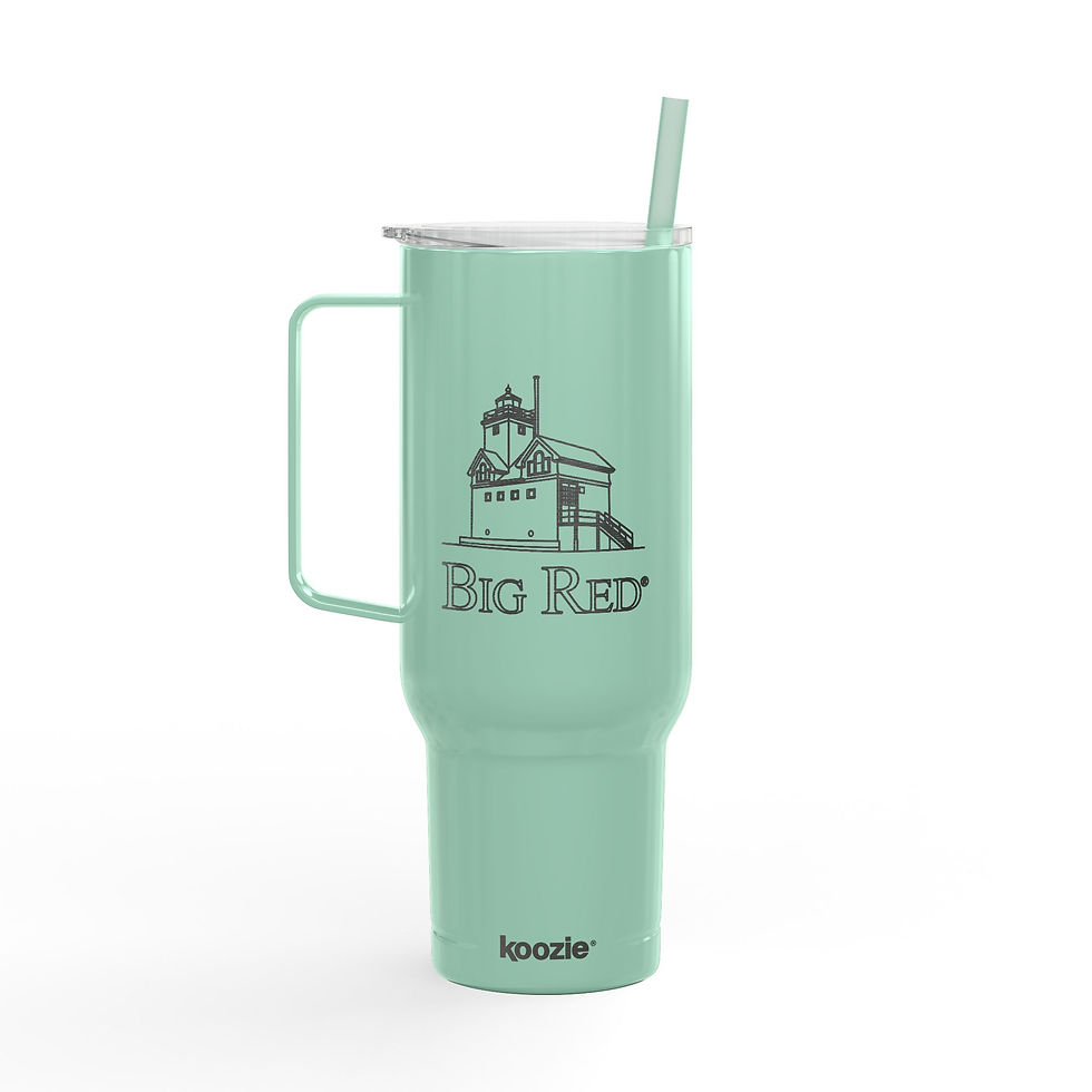 Thumbnail: BIG RED Engraved 40oz Insulated Tumbler with Lid