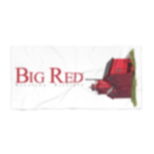 BIG RED White and Logo Beach Towel