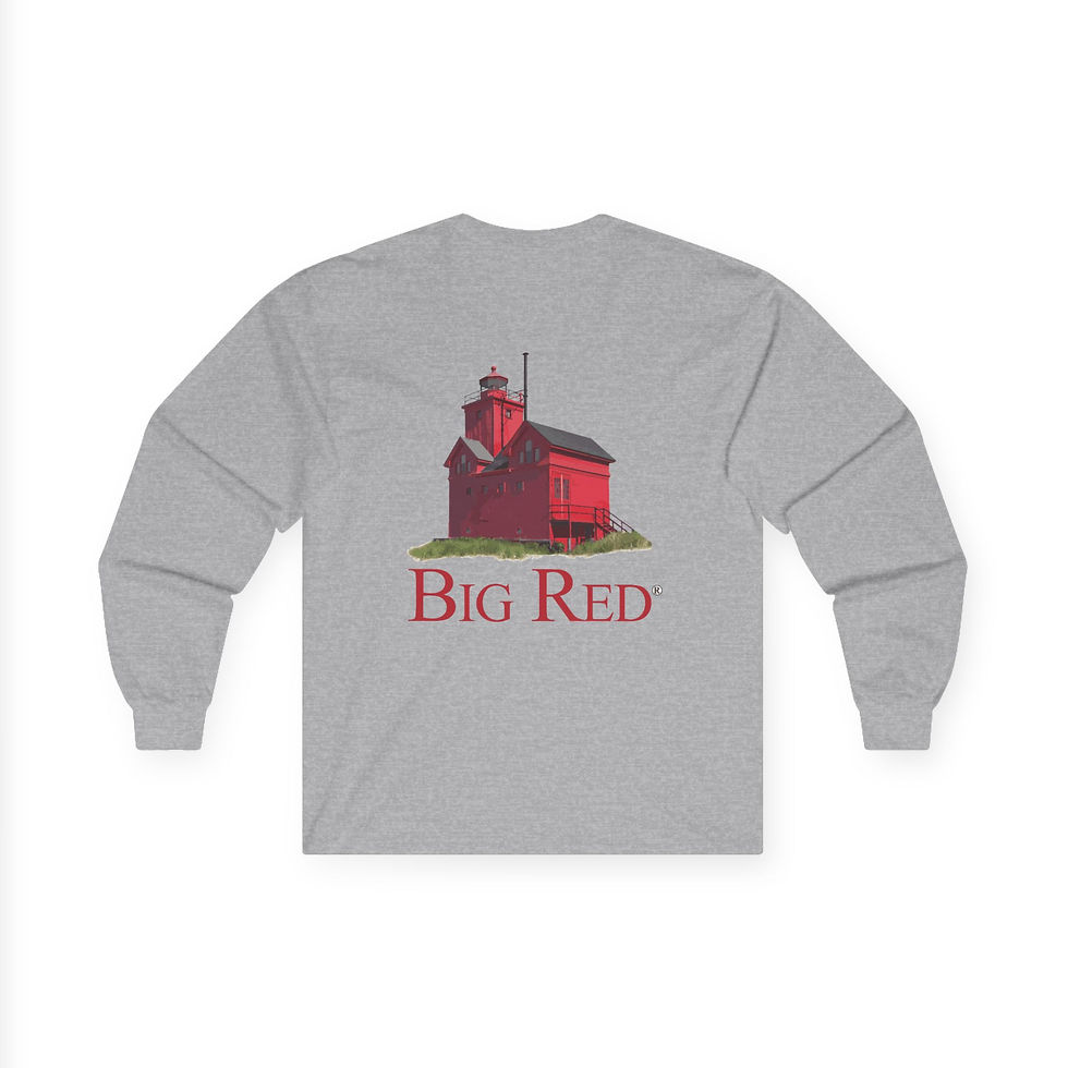 Thumbnail: BIG RED Unisex 100% Cotton Long Sleeve T-Shirt