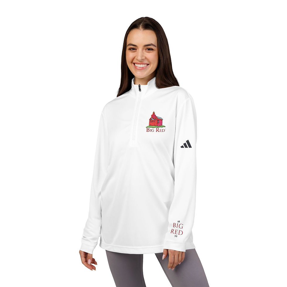 Thumbnail: Adidas Embroidered BIG RED Quarter-Zip Pullover