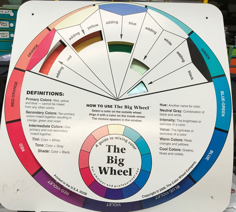 I bought this color wheel from the owner of the Color House when they closed