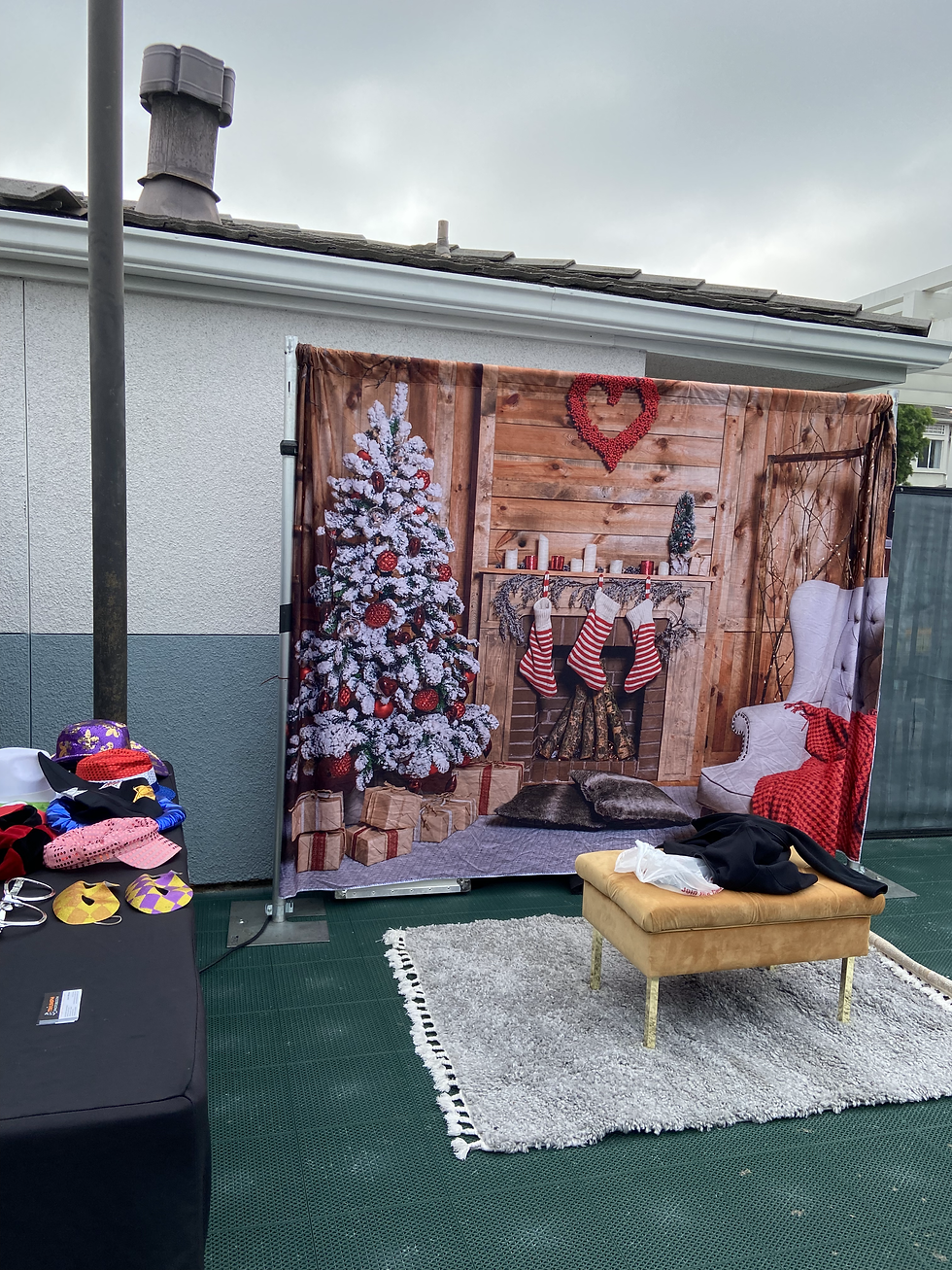 the holiday booth set up at the holiday fair for UASRA